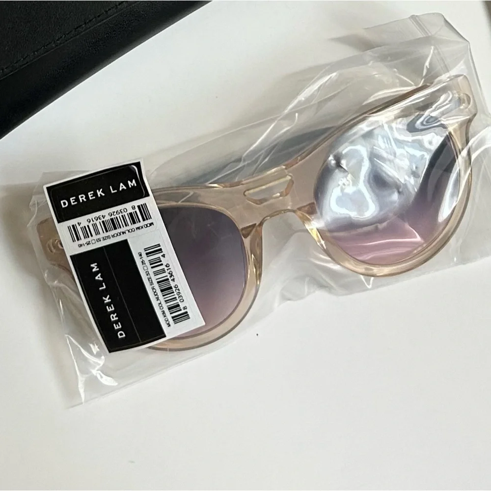 Derek Lam Sunglasses Nude Crystal with Box Case and Pouch NEW